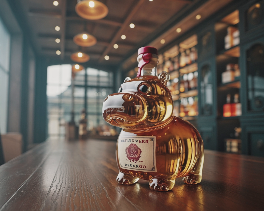 Bouteille de whisky – édition Hippo
