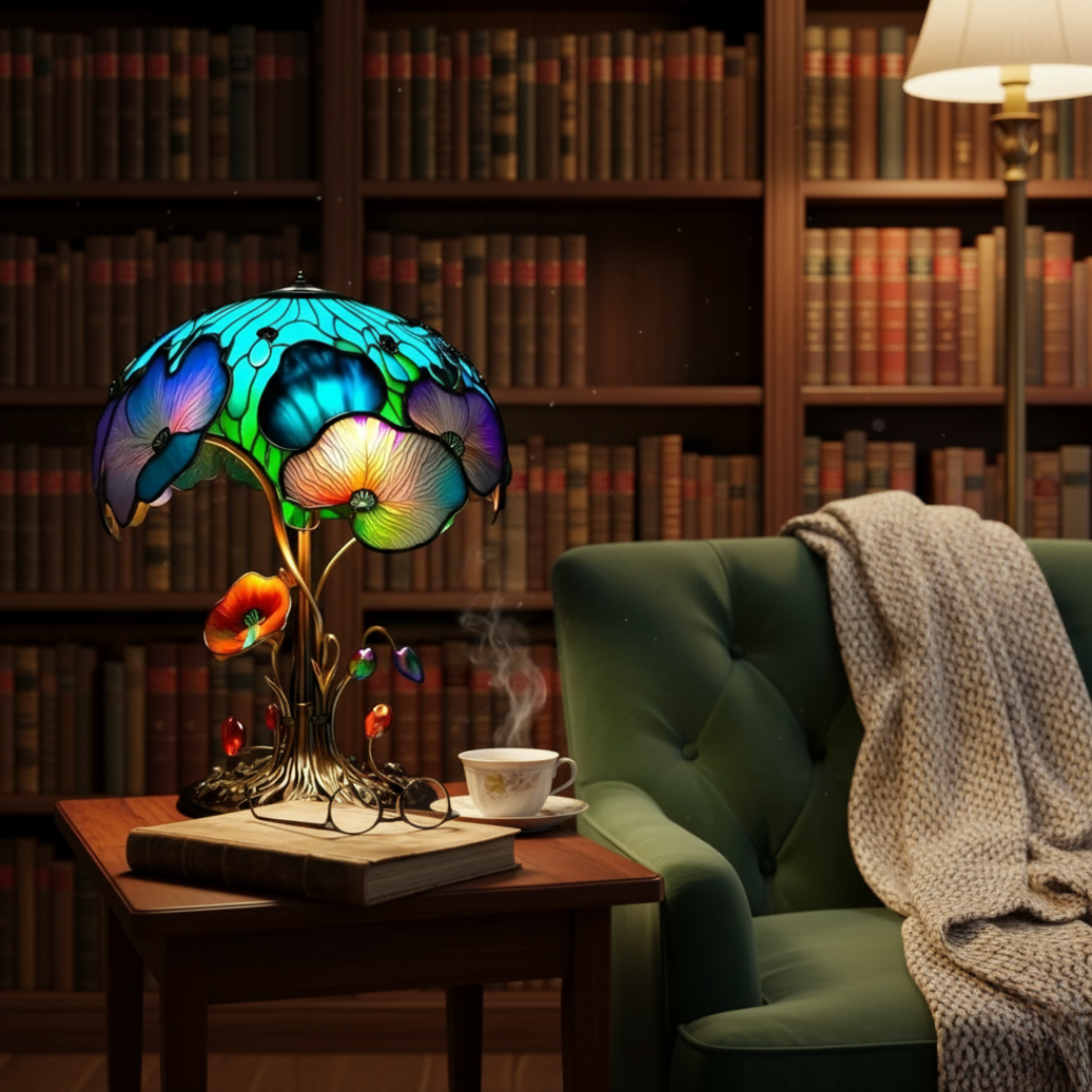 Lampe Bohemian Chic Floral Mushroom