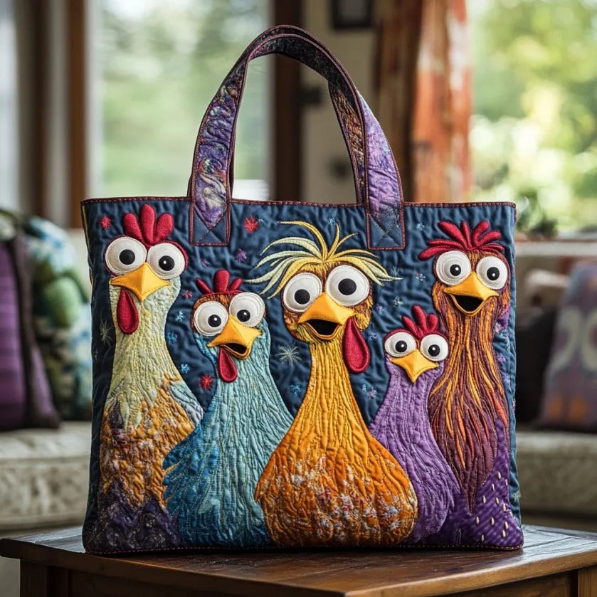 Sac fait main – Cinq Poules Colorées