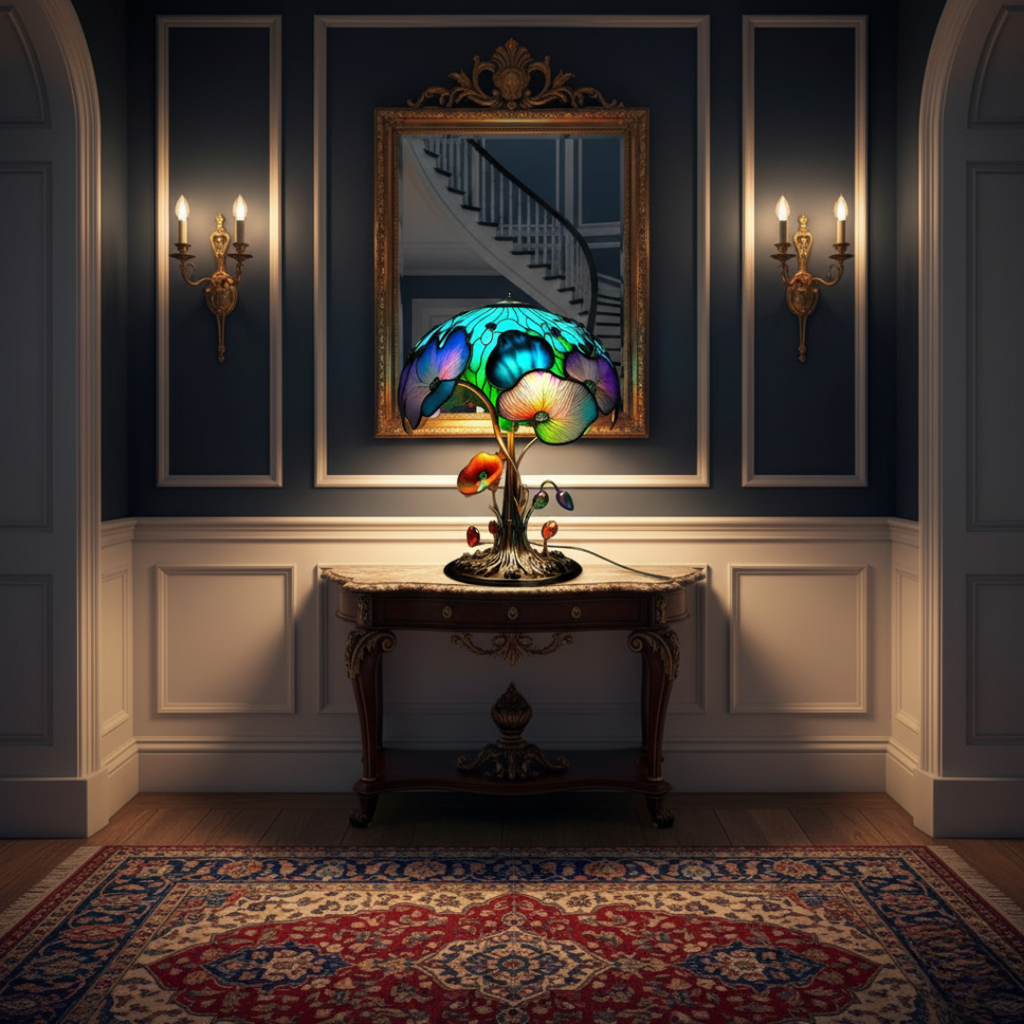 Lampe Bohemian Chic Floral Mushroom
