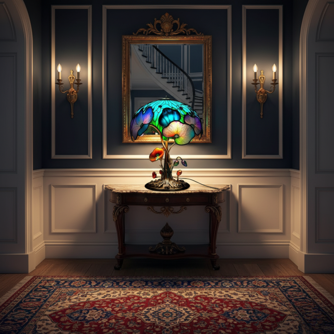 Lampe Bohemian Chic Floral Mushroom