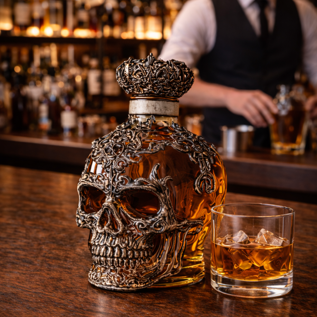 Whiskey Bottle - Skull Edition
