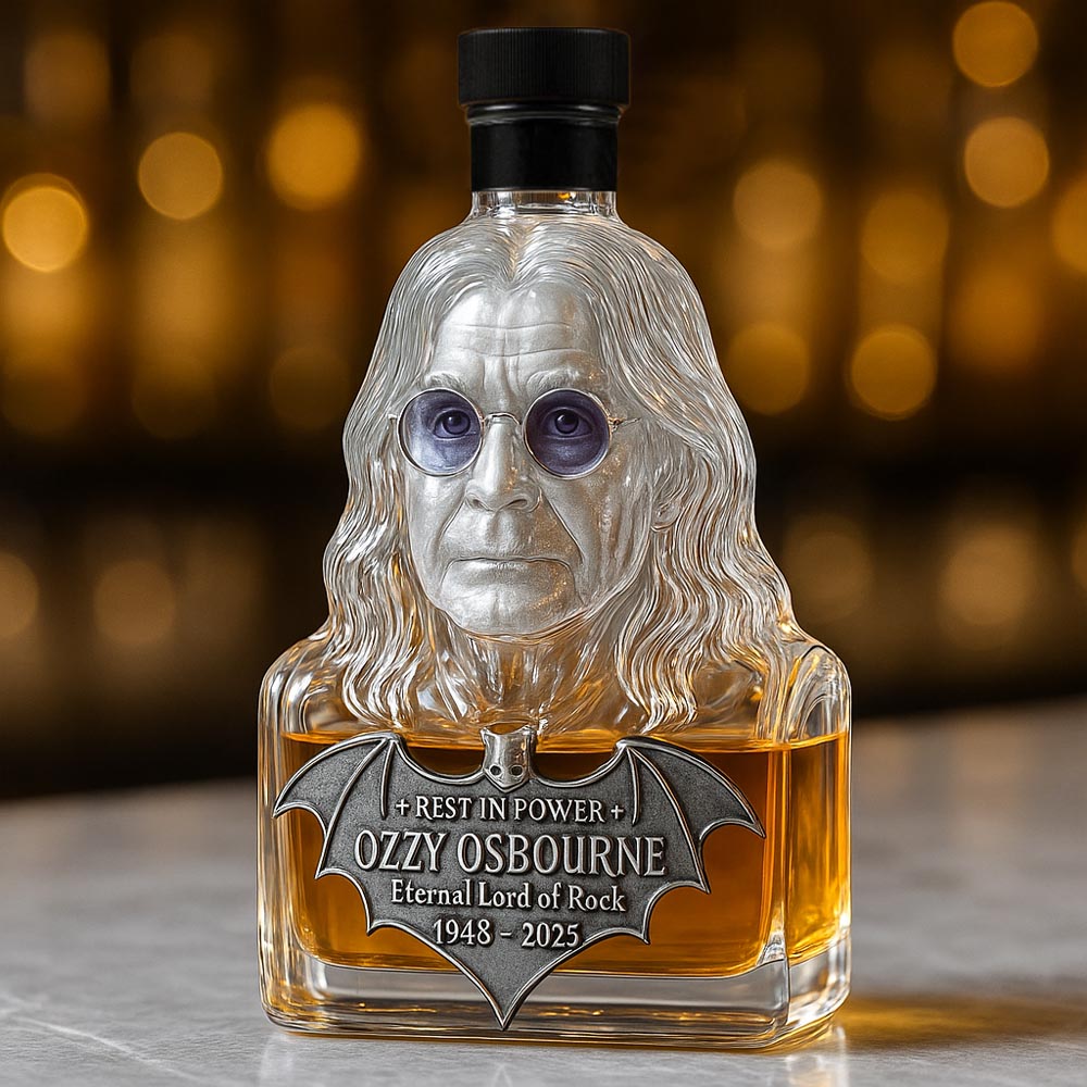 Préservé dans le Verre — Bouteille de Whisky en l'Honneur d'Ozzy Osbourne