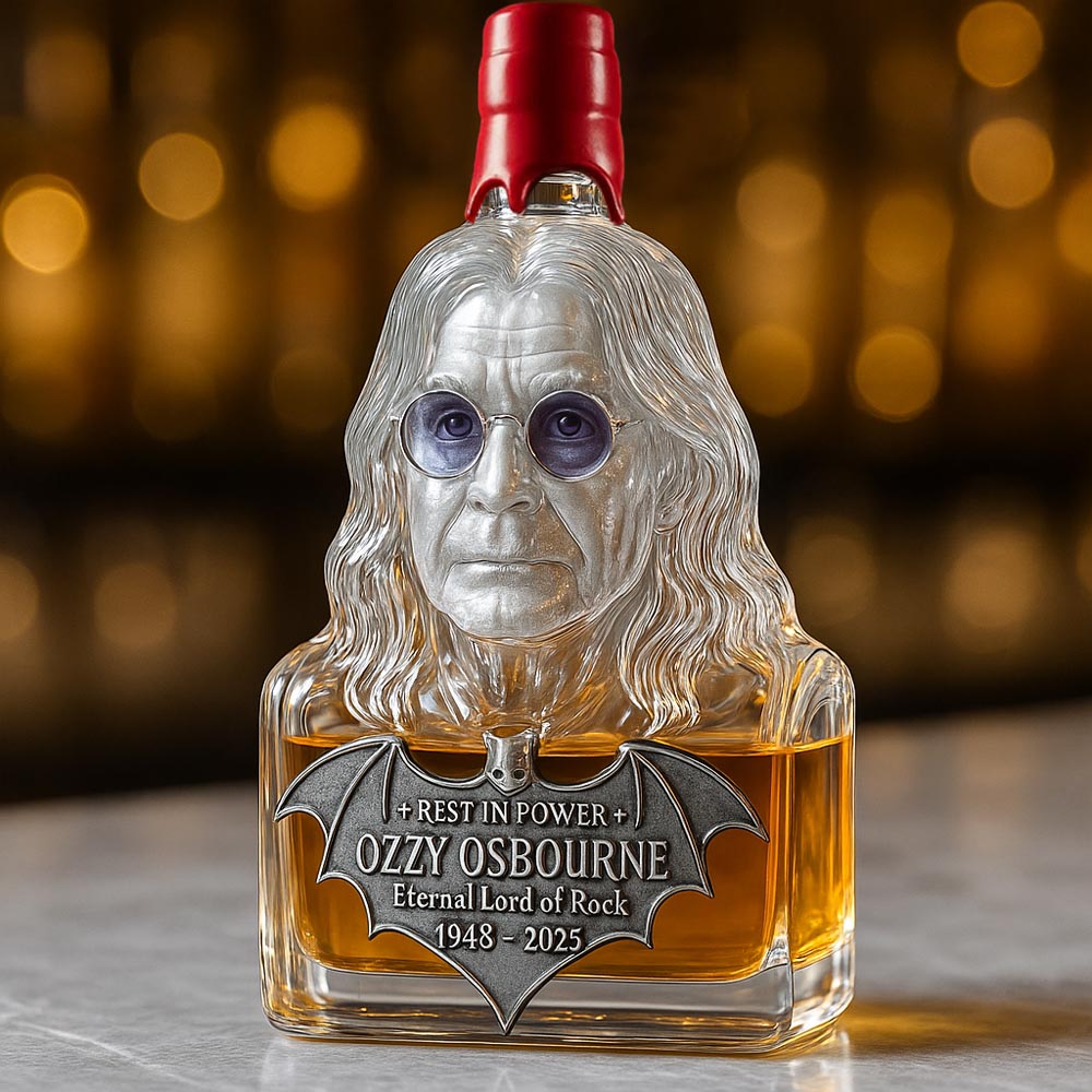 Préservé dans le Verre — Bouteille de Whisky en l'Honneur d'Ozzy Osbourne