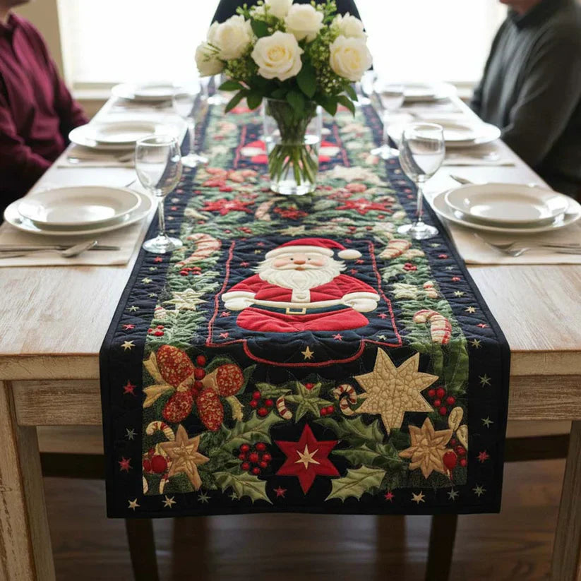 Chemin de table matelassé – Éclat Arctique