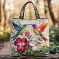 Pure Quilted Hummingbird Tote Bag