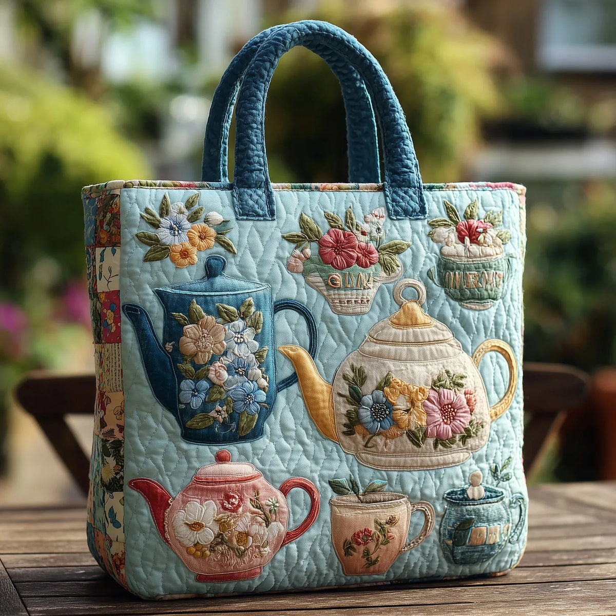 Sac matelassé – Motif Floral