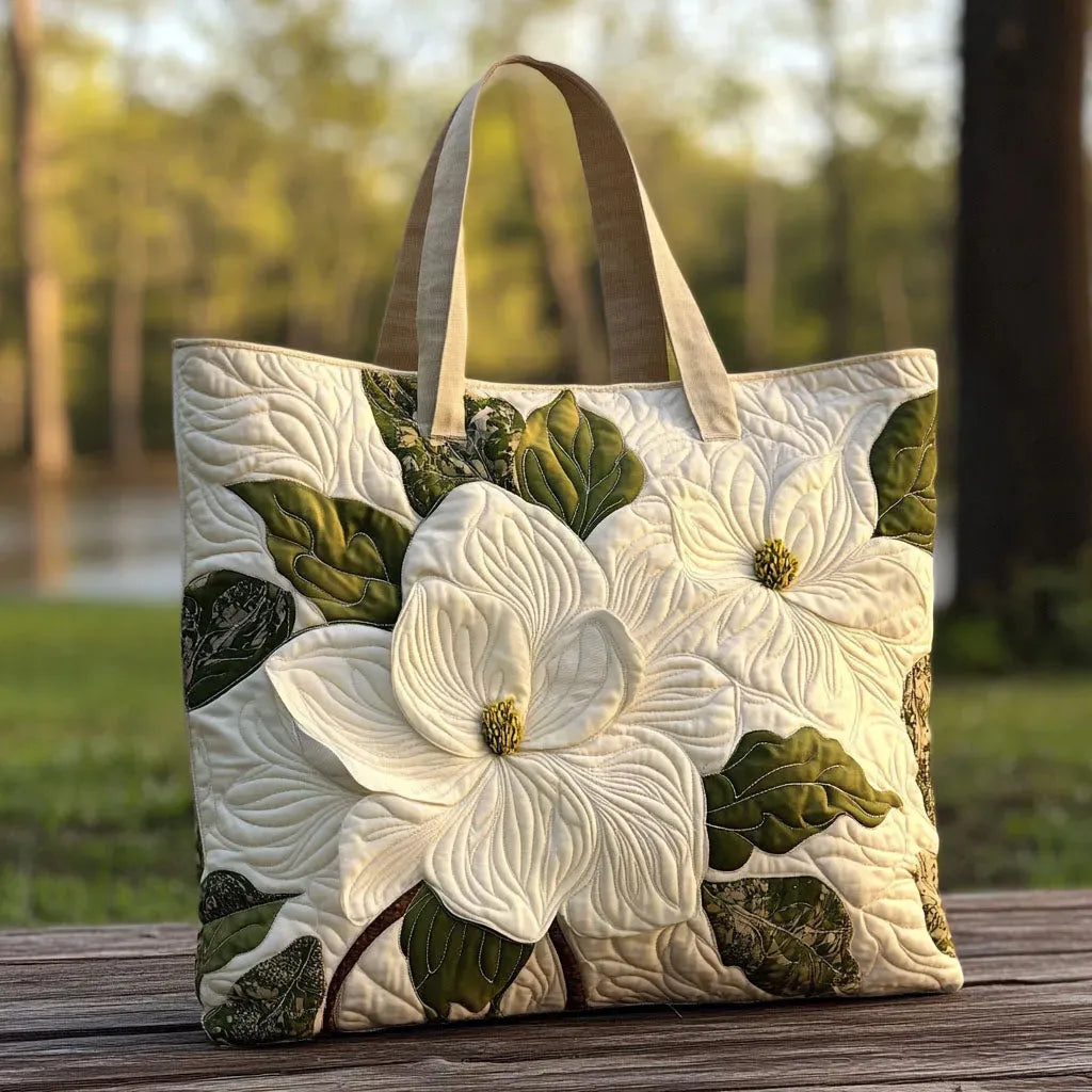 Sac matelassé fait main – Élégants Lys Blancs