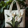 Quilted Tote Bag White Milk Cup