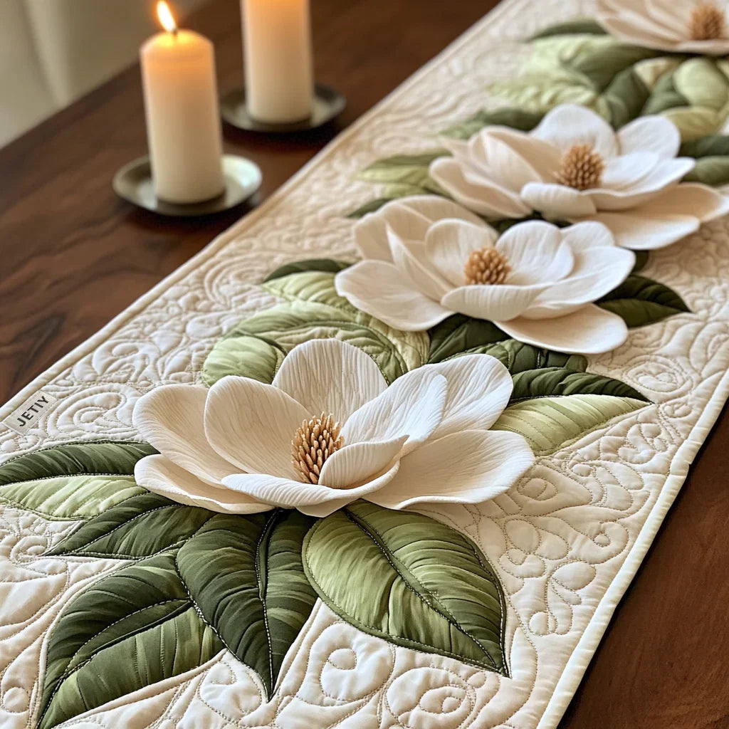 Chemin de table matelassé – Grâce en Fleurs