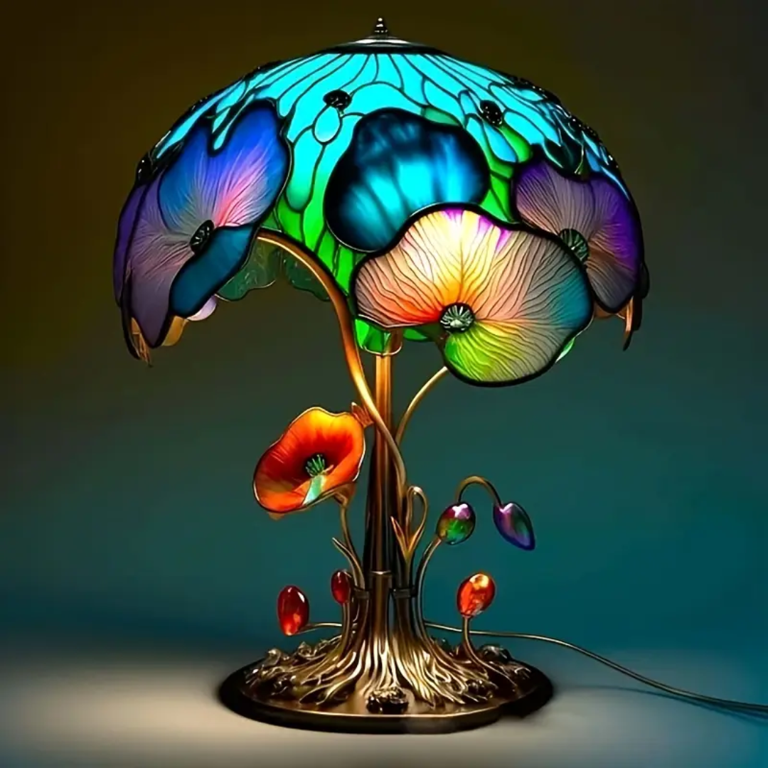 Lampe Bohemian Chic Floral Mushroom