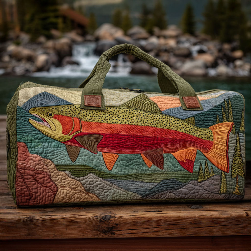 Sac de voyage matelassé Truite de Ruisseau