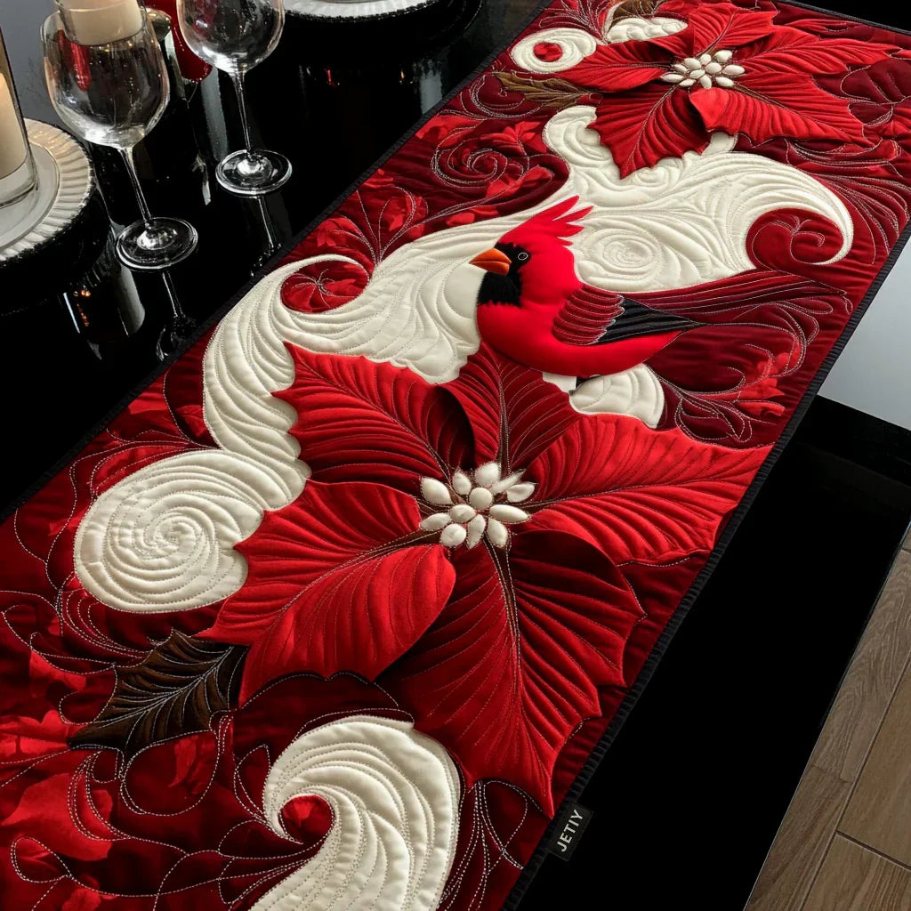 Chemin de table matelassé – Vagues Cardinales