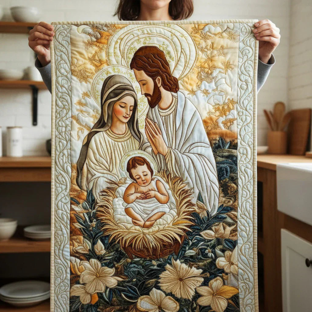 Quilted Table Runner - Divine Nativity