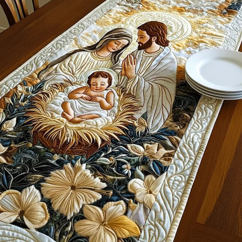 Quilted Table Runner - Divine Nativity
