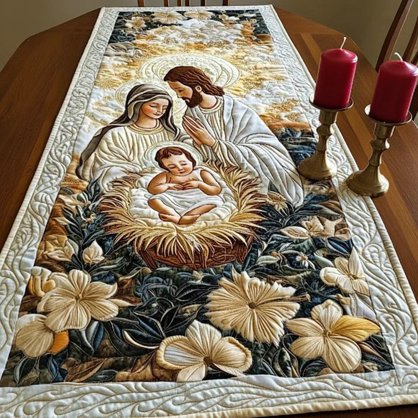 Quilted Table Runner - Divine Nativity