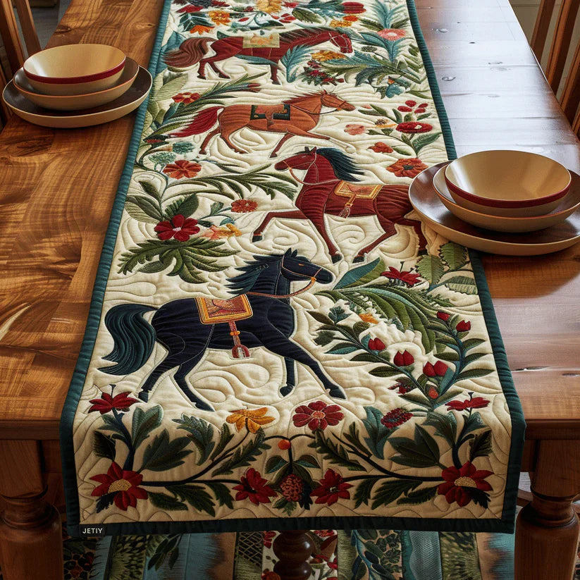 Chemin de table matelassé – Art Équestre