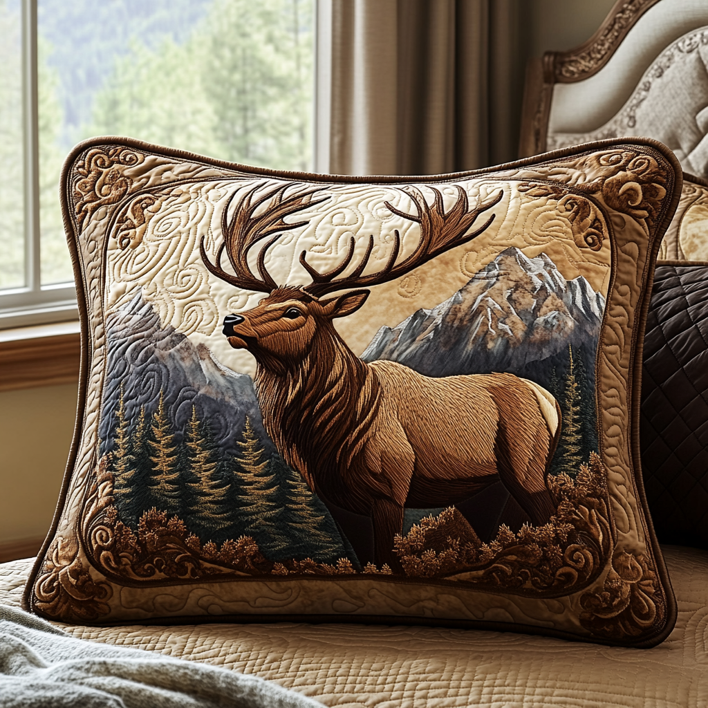 Taie d'oreiller matelassée Gardien de la Forêt