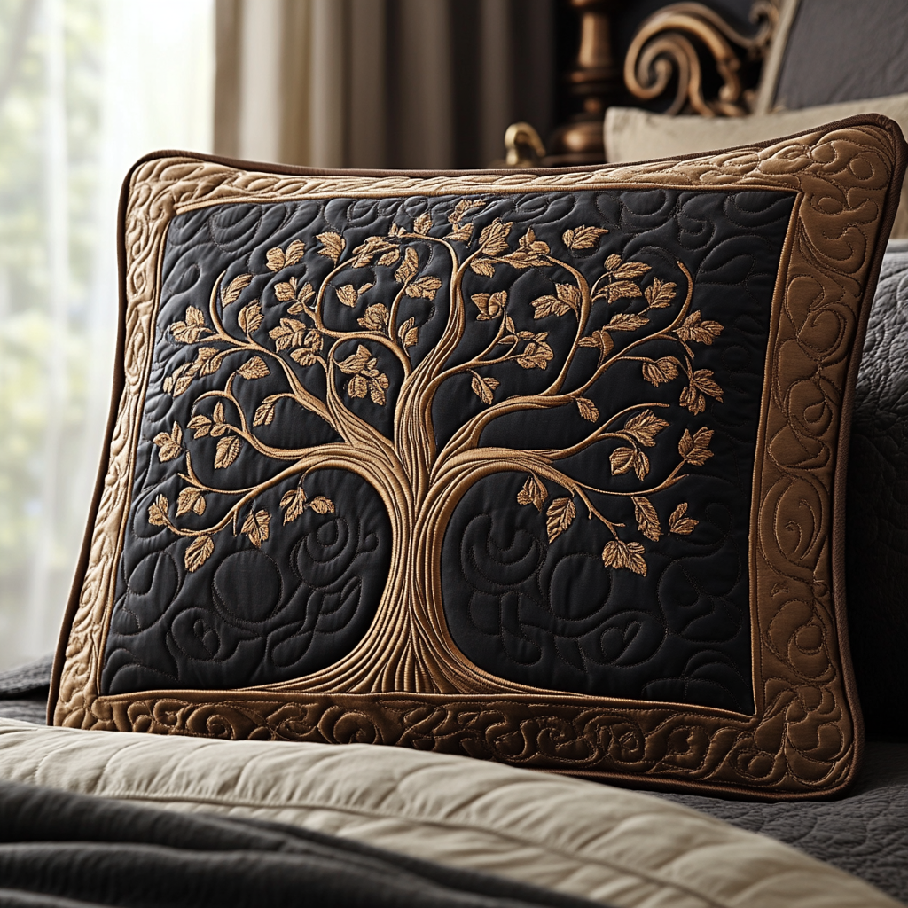 Taie d'oreiller matelassée Golden Harmony
