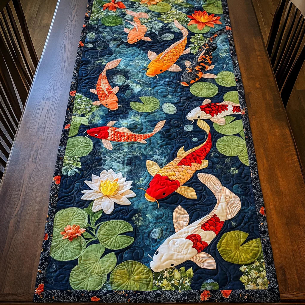 Chemin de table matelassé – Rêve de Koï