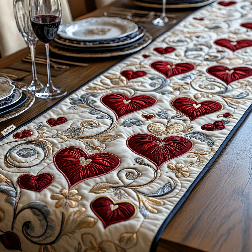 Chemin de table matelassé – Couches d'Amour