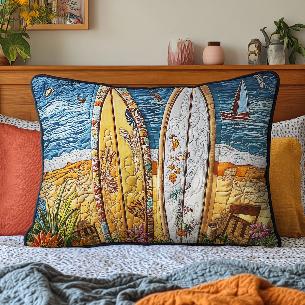 Taie d'oreiller matelassée Island Breeze