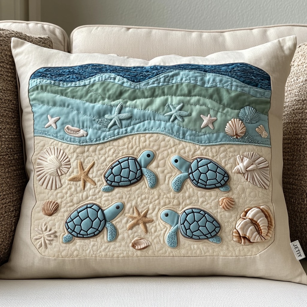 Taie d'oreiller matelassée Ocean Waves