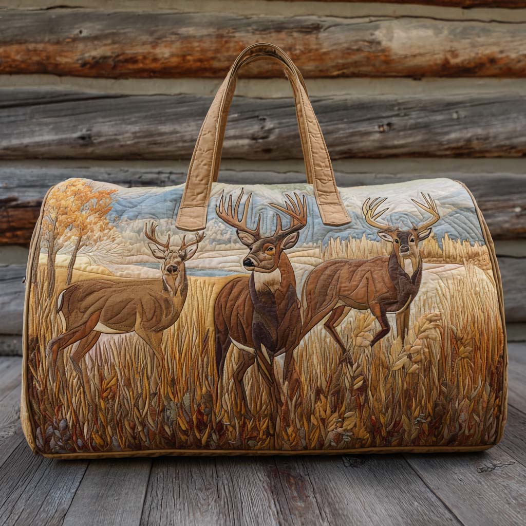 Sac de voyage matelassé rustique en bois