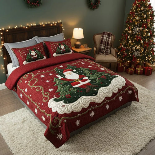 3-Piece Quilted Bed Set - Santa's Office World