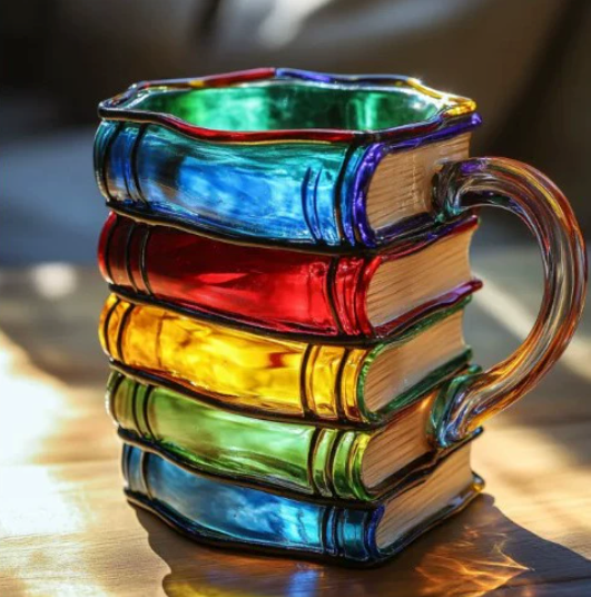 Tasse Colorful Handmade with Book Theme