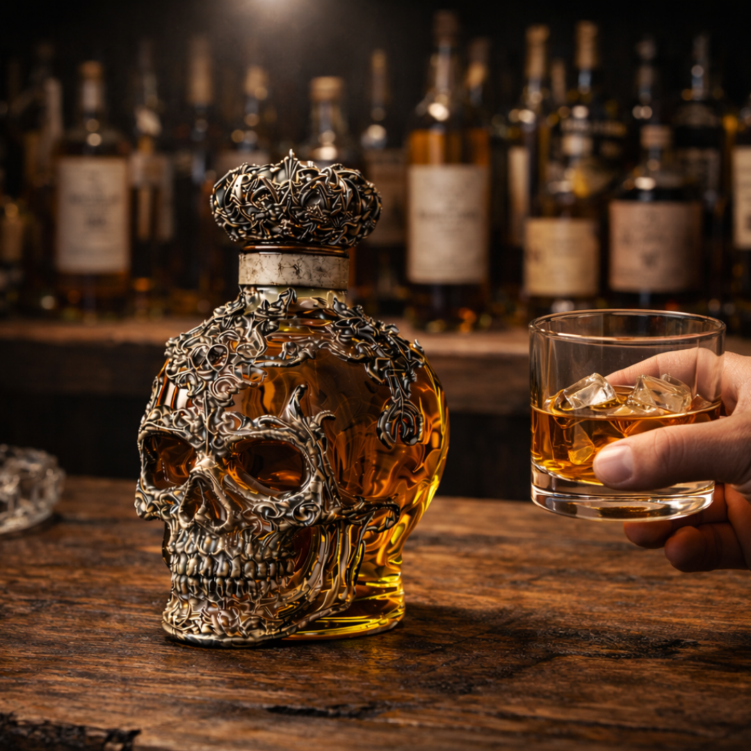 Whiskey Bottle - Skull Edition