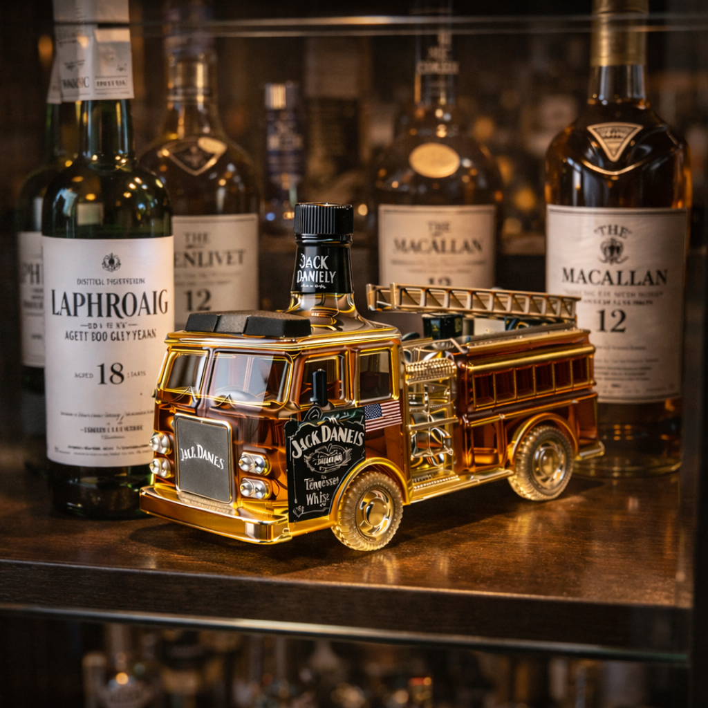 Bouteille de whisky Jack Daniel's – édition Firefighters