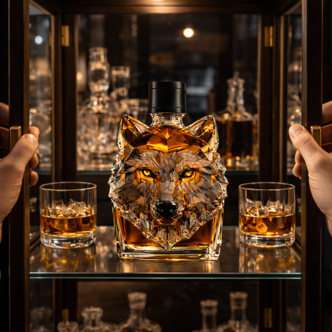 Bouteille de whisky – édition Wolf