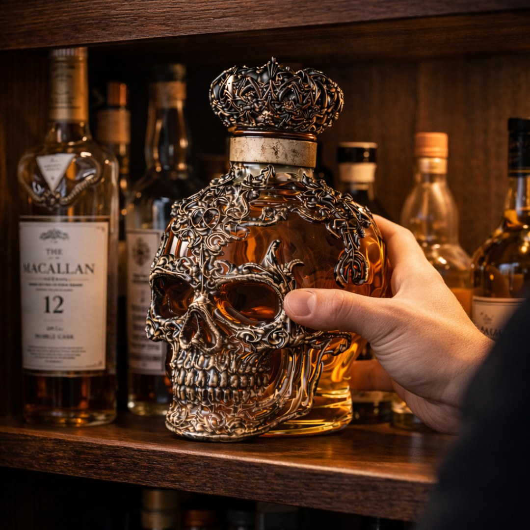 Bouteille de whisky – édition Skull