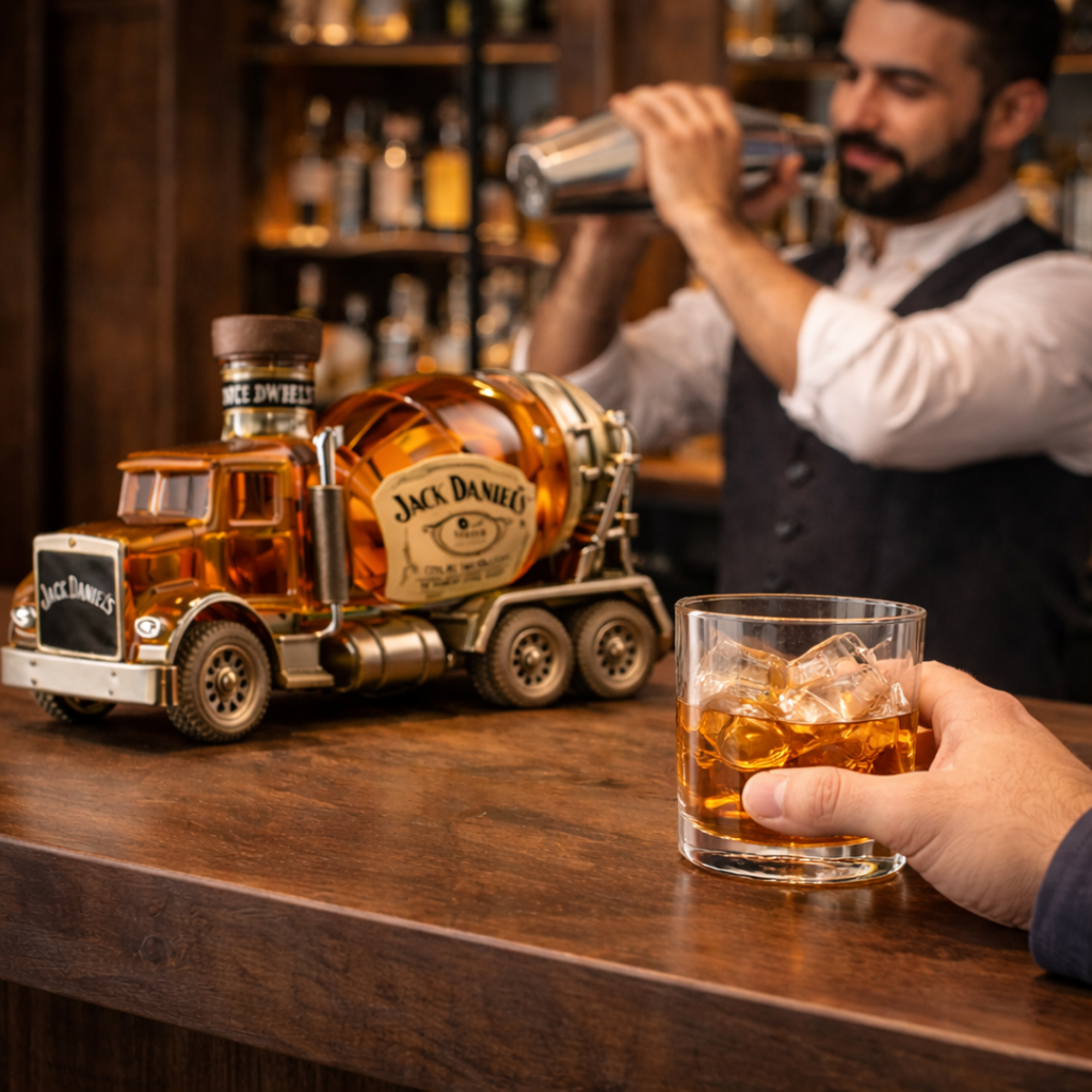 Jack Daniel's Whiskey Bottle - Truck Edition