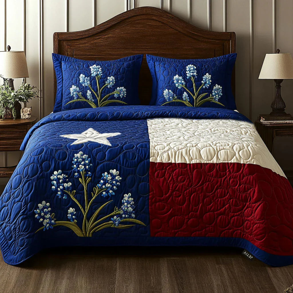 Ensemble de literie matelassée 3 pièces – Fierté du Texas