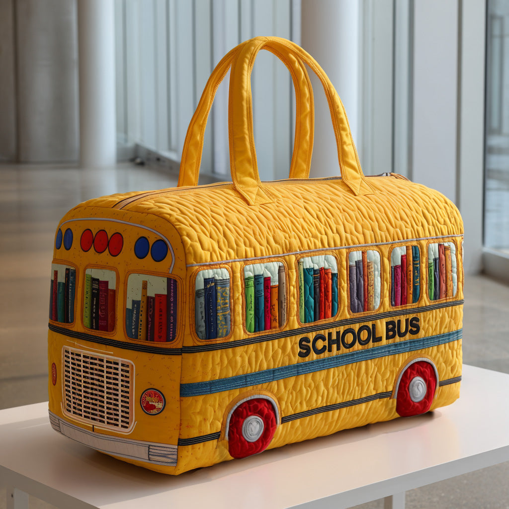 Yellow Quilted Travel Bag