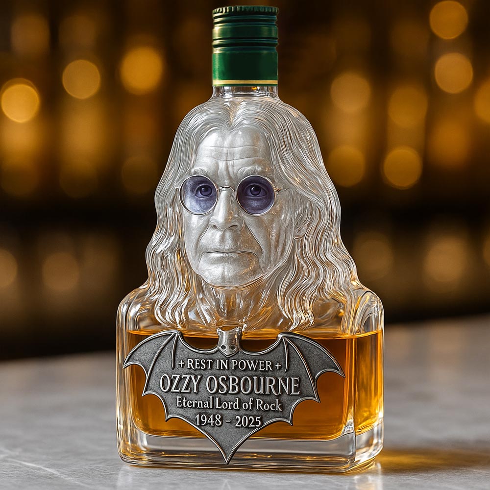 Préservé dans le Verre — Bouteille de Whisky en l'Honneur d'Ozzy Osbourne