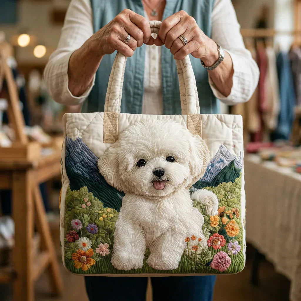 Quilted Handmade Bag - Enchanted Dog