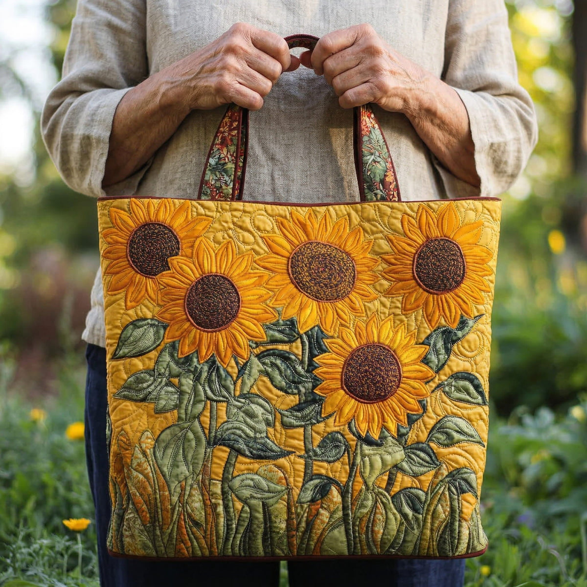 Sac fourre-tout matelassé Classic Sunflower