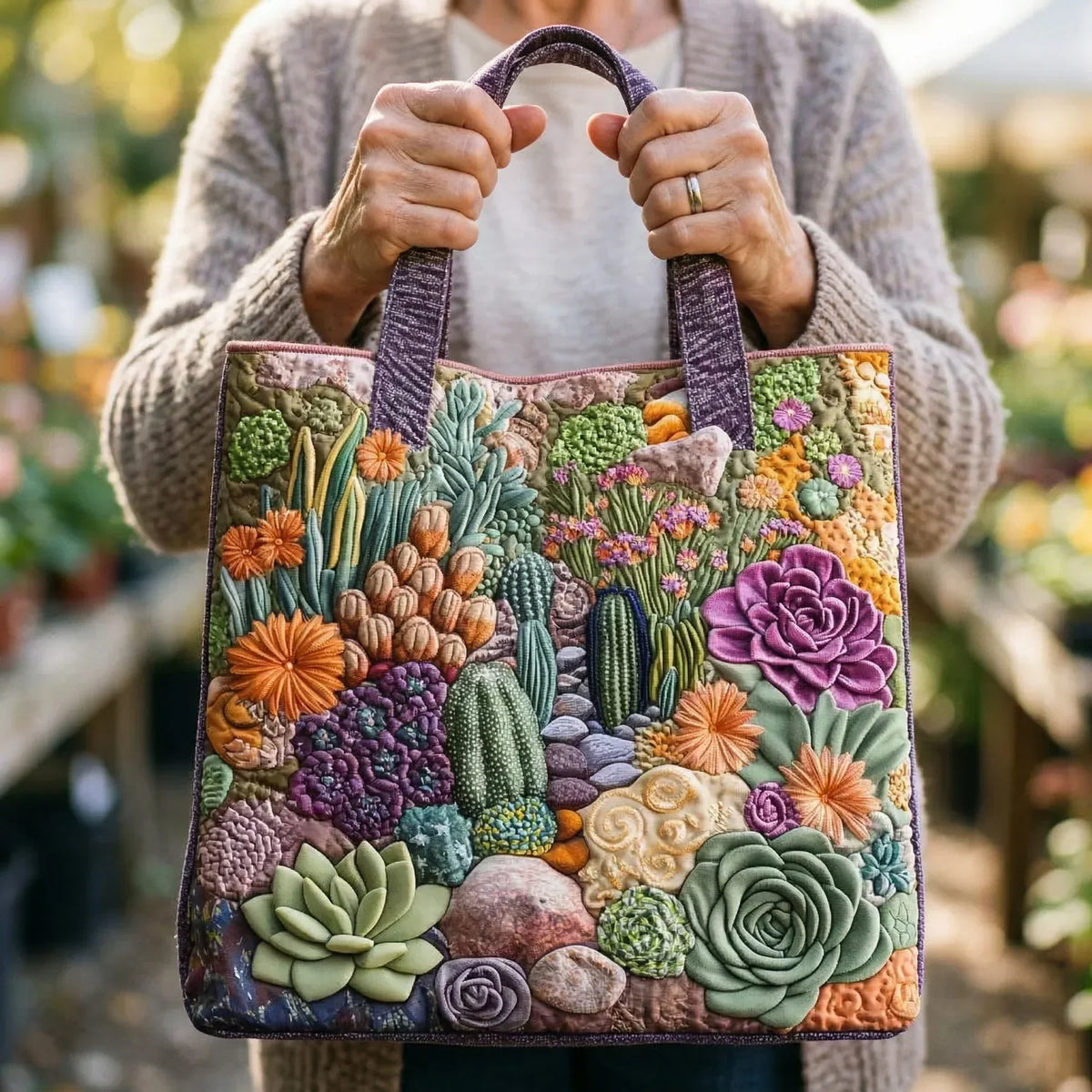 Sac fourre-tout artisan – Jardin de Succulentes