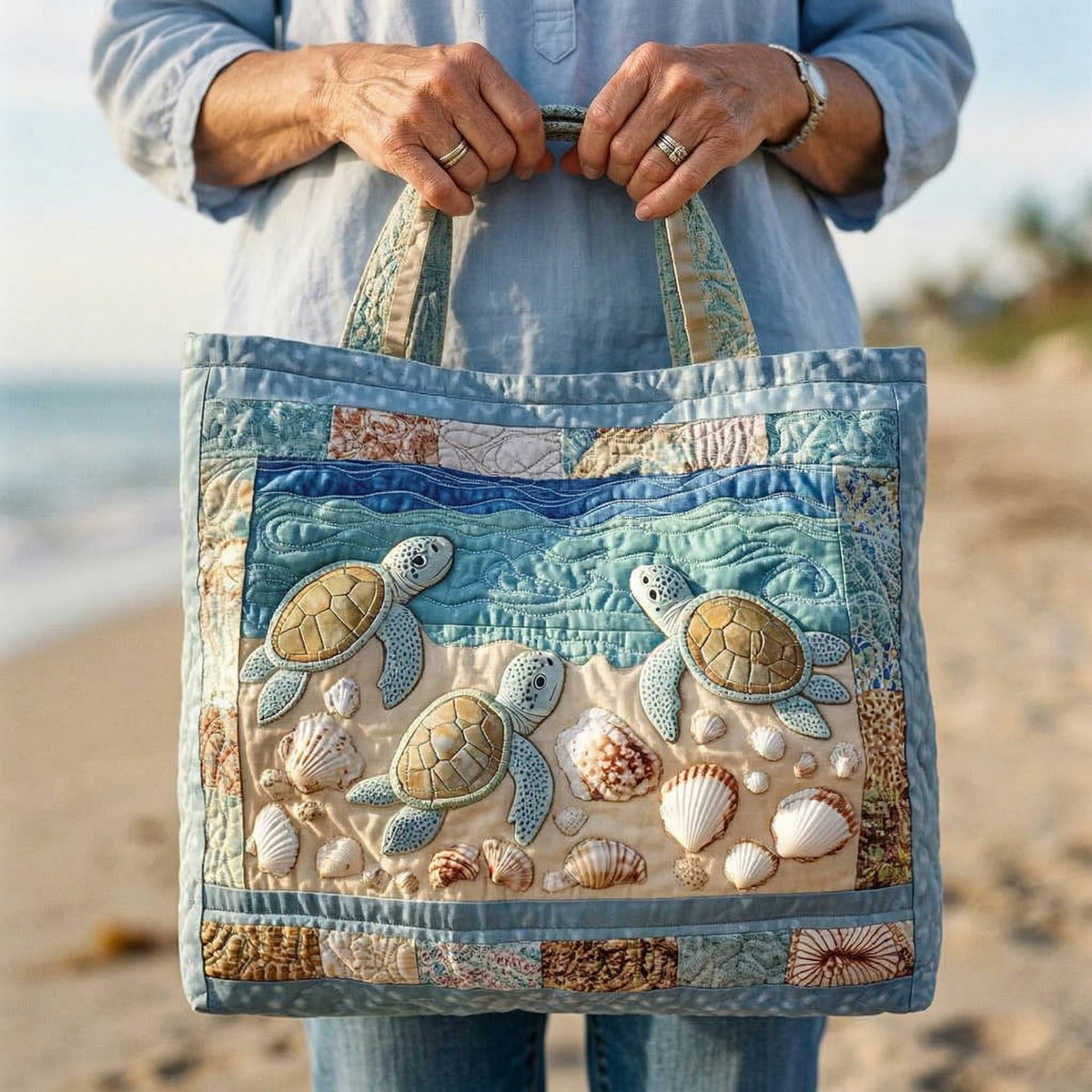 Sac fourre-tout matelassé Turtle