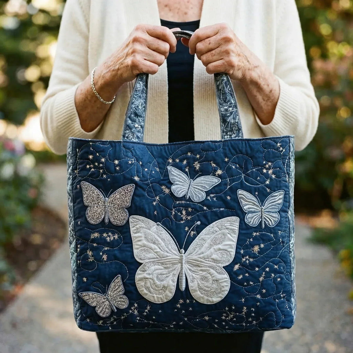 Sac fait main – Papillon Argenté