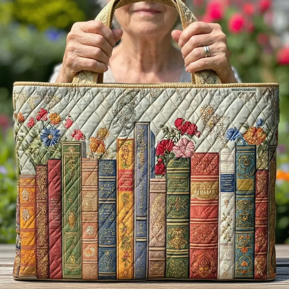 Padded Tote Bag - Enchanted Library