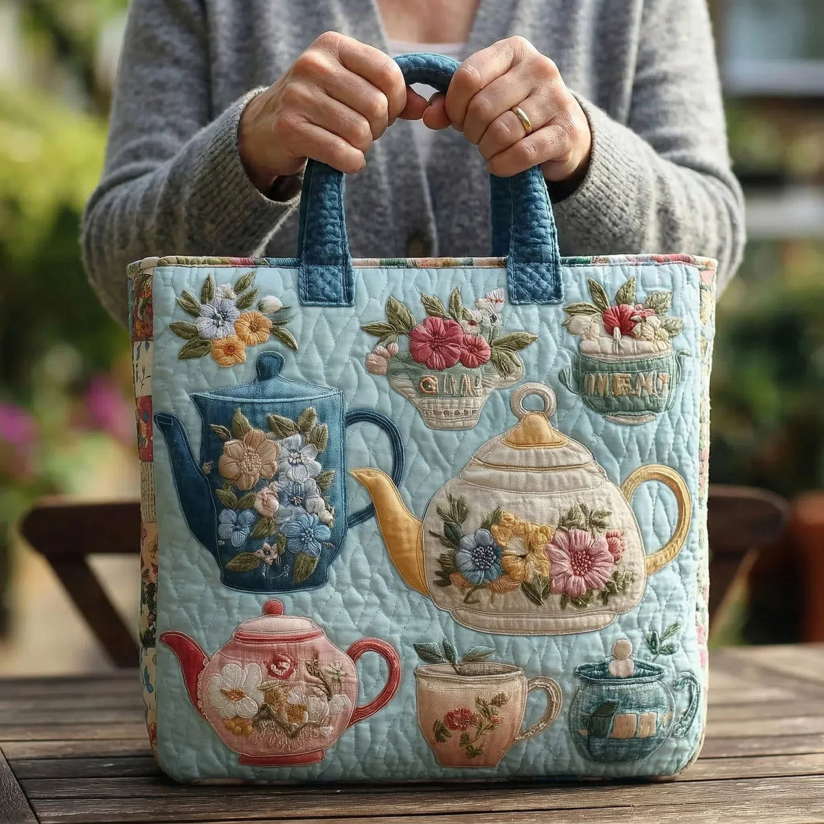 Sac matelassé – Motif Floral