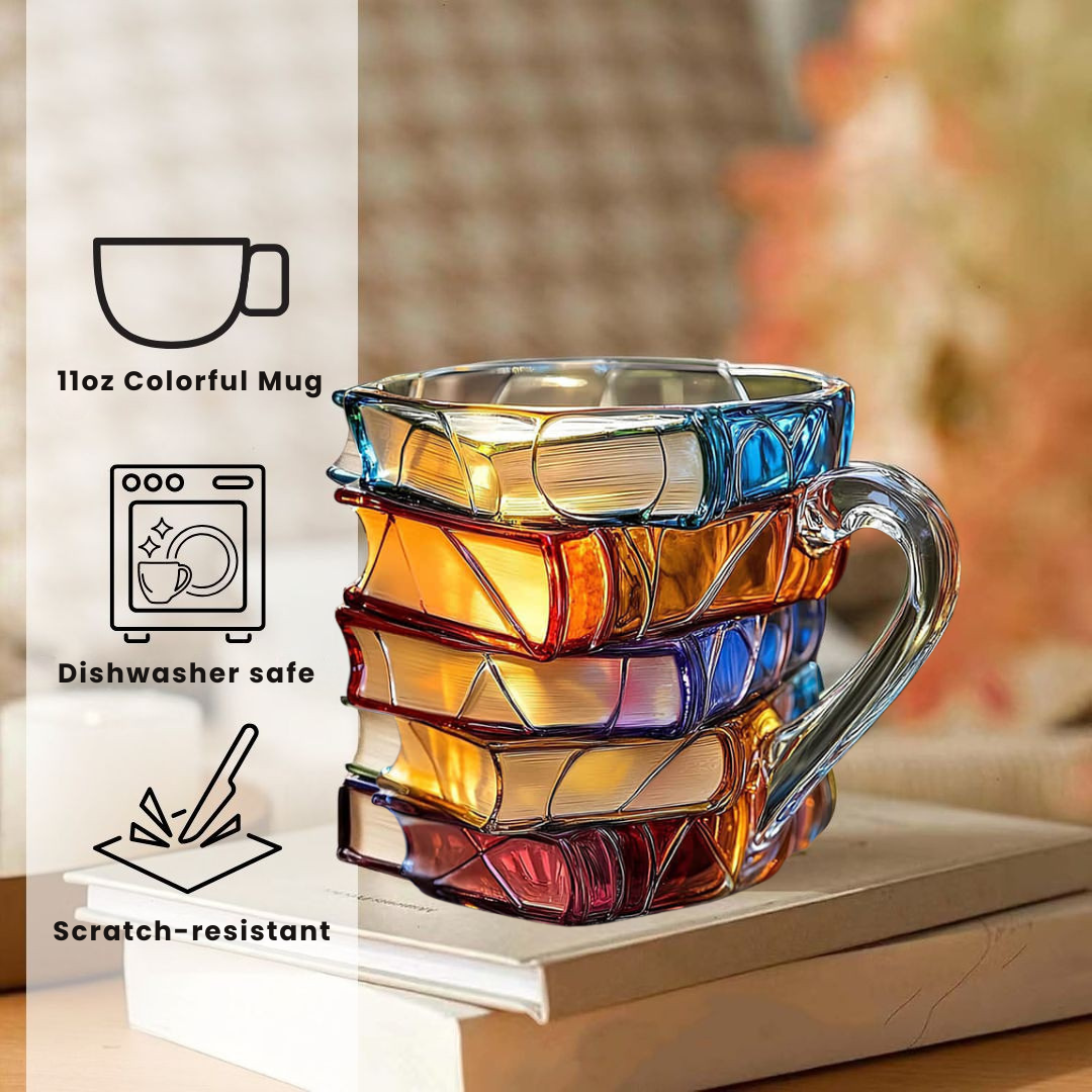 Unique Handmade 3D Happiness Mug for Book Lovers