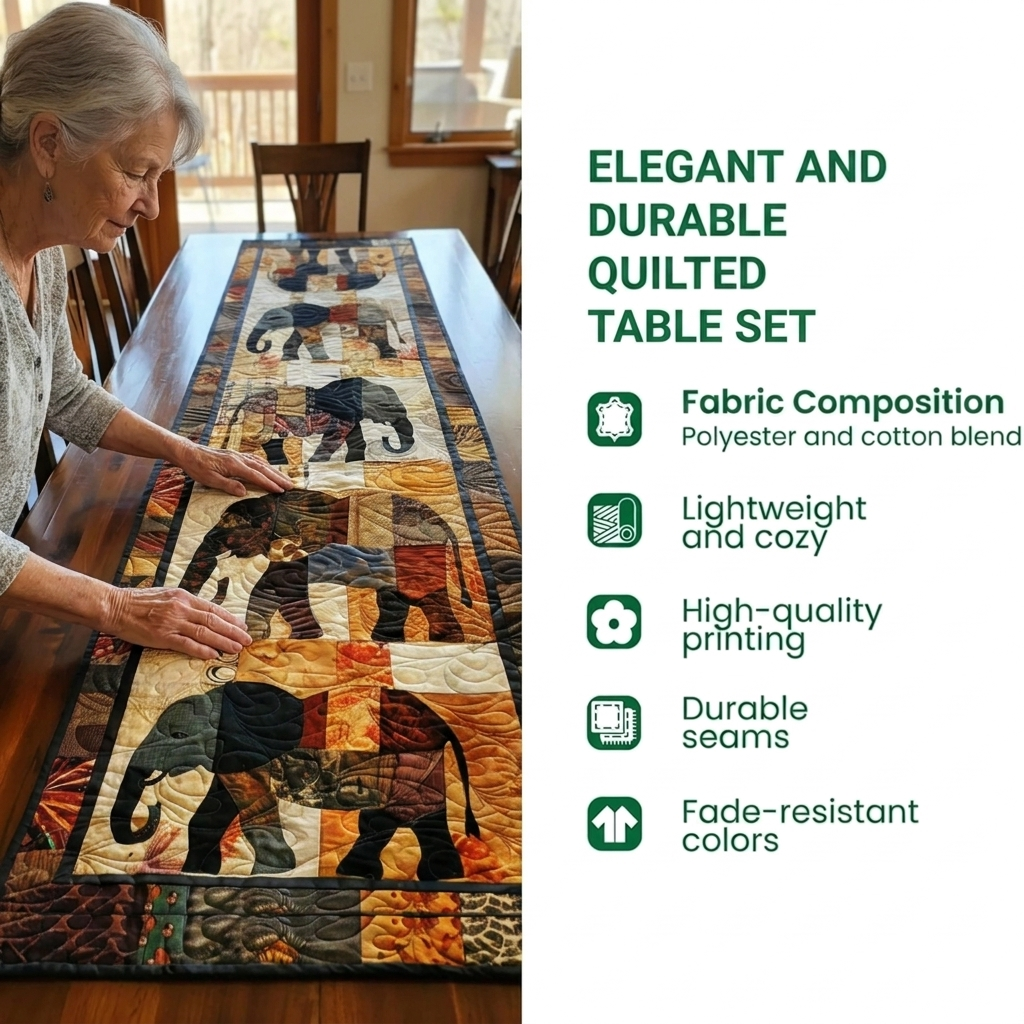 Quilted Table Runner - Autumn Sunflower